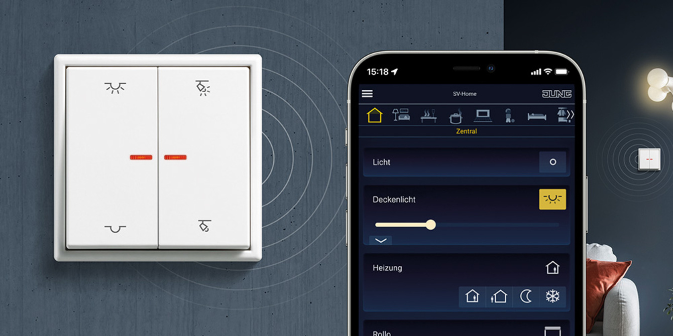 KNX RF Taster bei Elektroinstallation Rauch in Eschenburg-Simmersbach